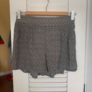 Flowy Black and White Shorts